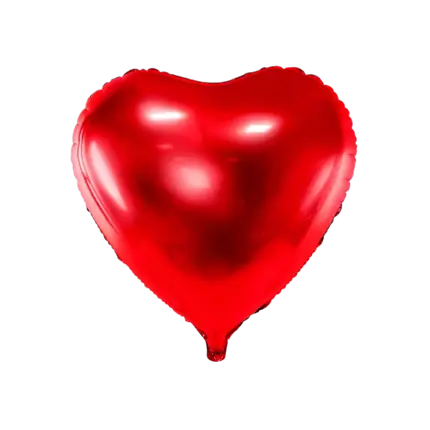 Red Heart Aluminium Ballon - 45cm