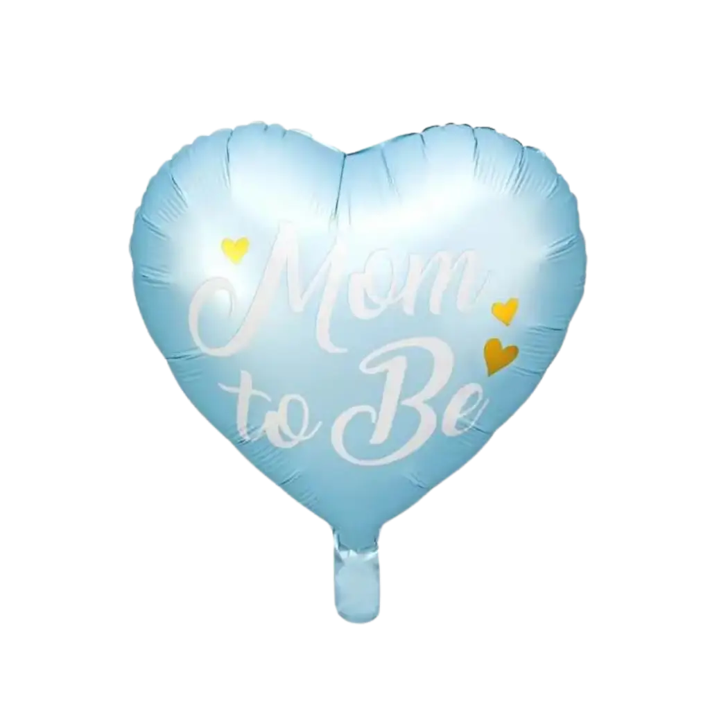 Ballon Aluminium Blaues Herz "Mom to be"- 35cm