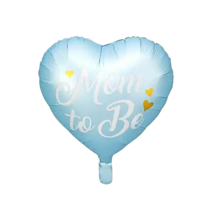 Ballon Aluminium Blaues Herz Mom to be- 35cm