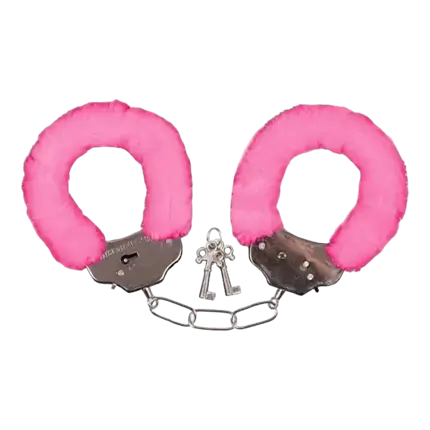 PELZHANDSCHELLEN - ROSA