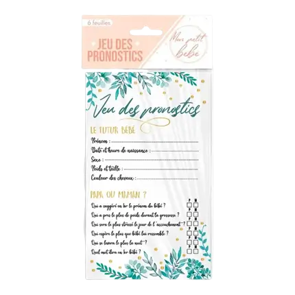 VORHERSAGESPIEL - GESCHLECHTSENTDECKUNG - 6 BLÄTTER