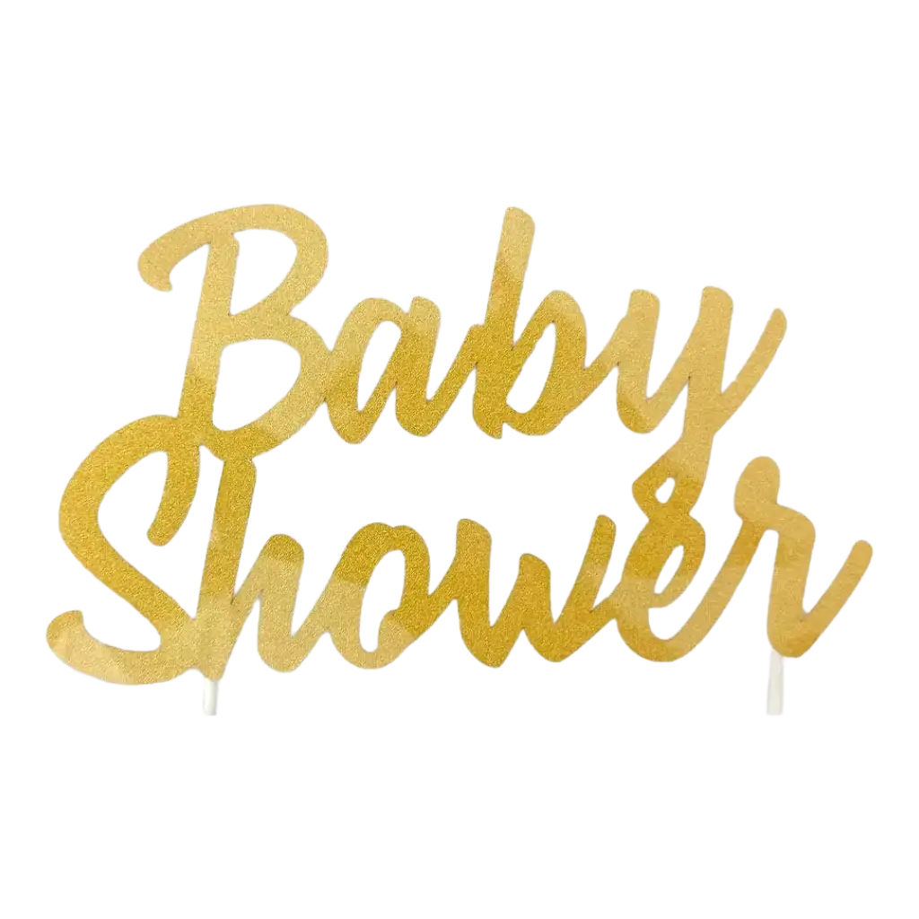 Kuchendekoration "Baby Shower" Gold