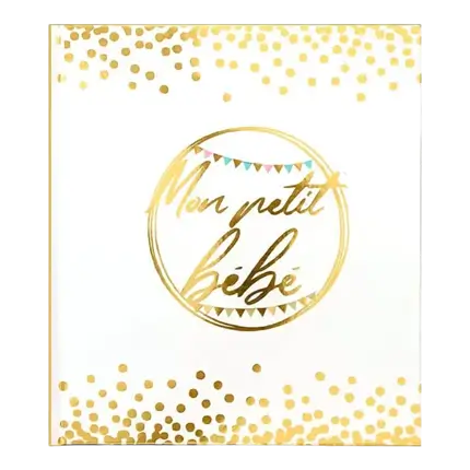 Gästebuch Mein kleines Baby Weiß und Gold