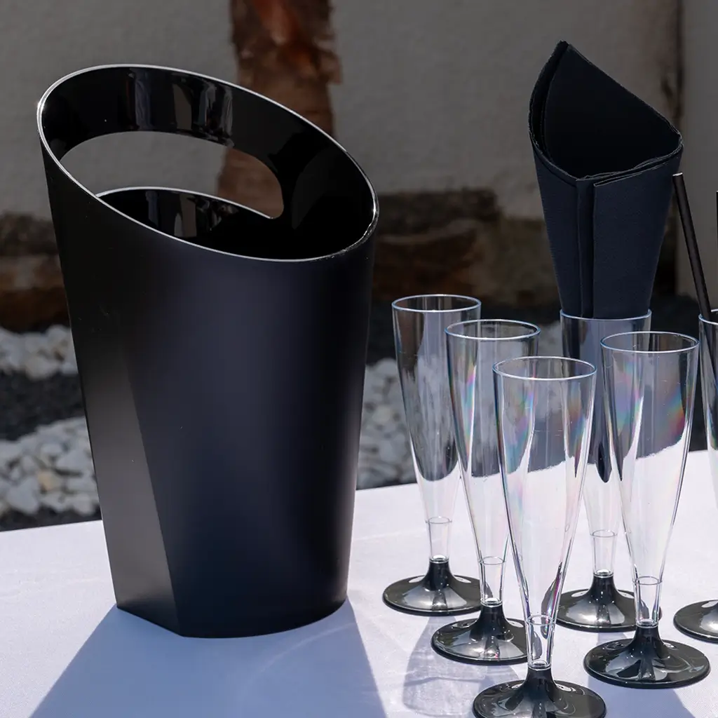 Schwarze Sektschale - SAN - 32cm