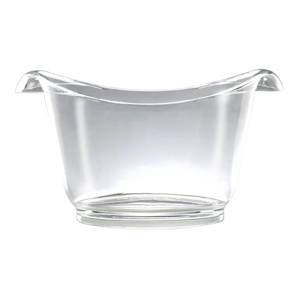 Transparente Riesenwanne - Eiscreme/Champagner