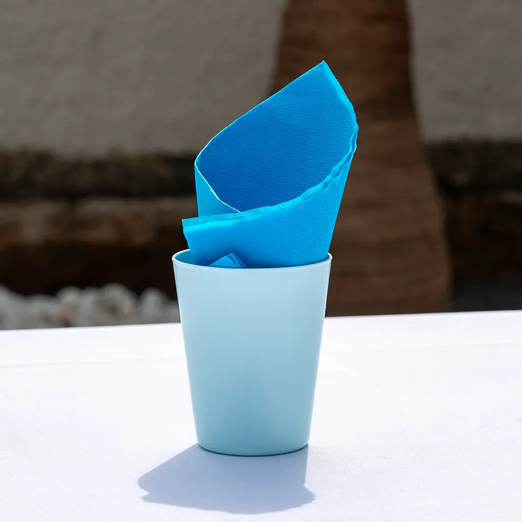 Konischer PP-Becher - Pastellblau - 33cl
