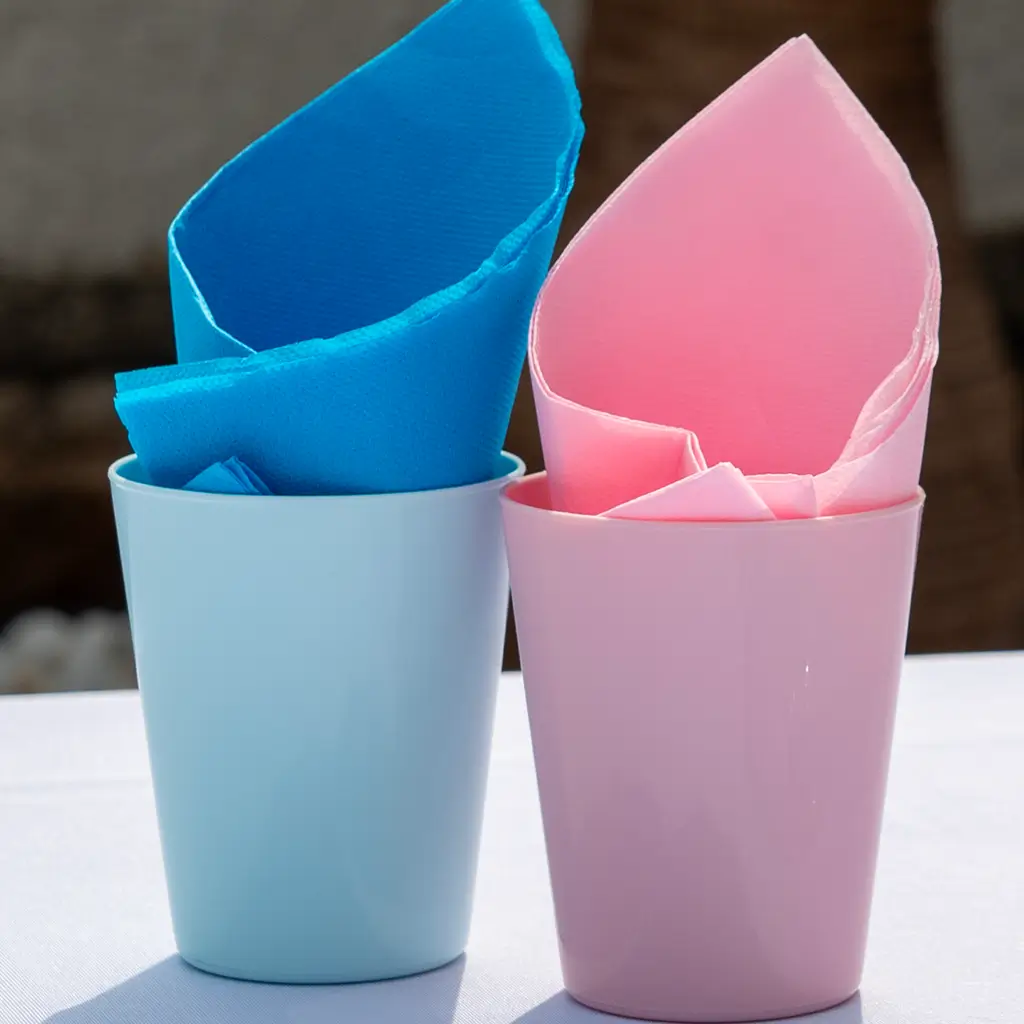 Konischer PP-Becher - Pastellblau - 33cl