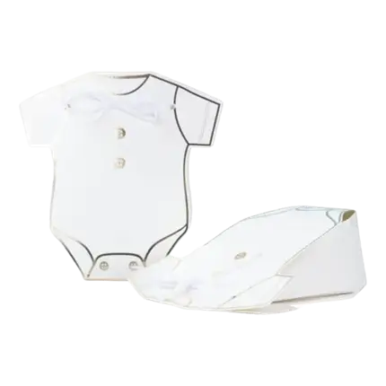 Bolsa de cuerpo blanca y dorada - Juego de 8