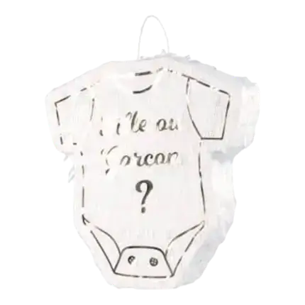 Pinata Geschlecht enthüllt Körper weiß und gold