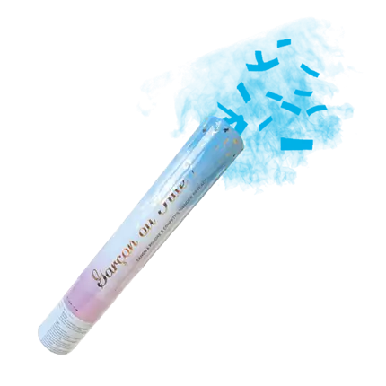 Gender Reveal Puder- und Konfettikanone - BLAU