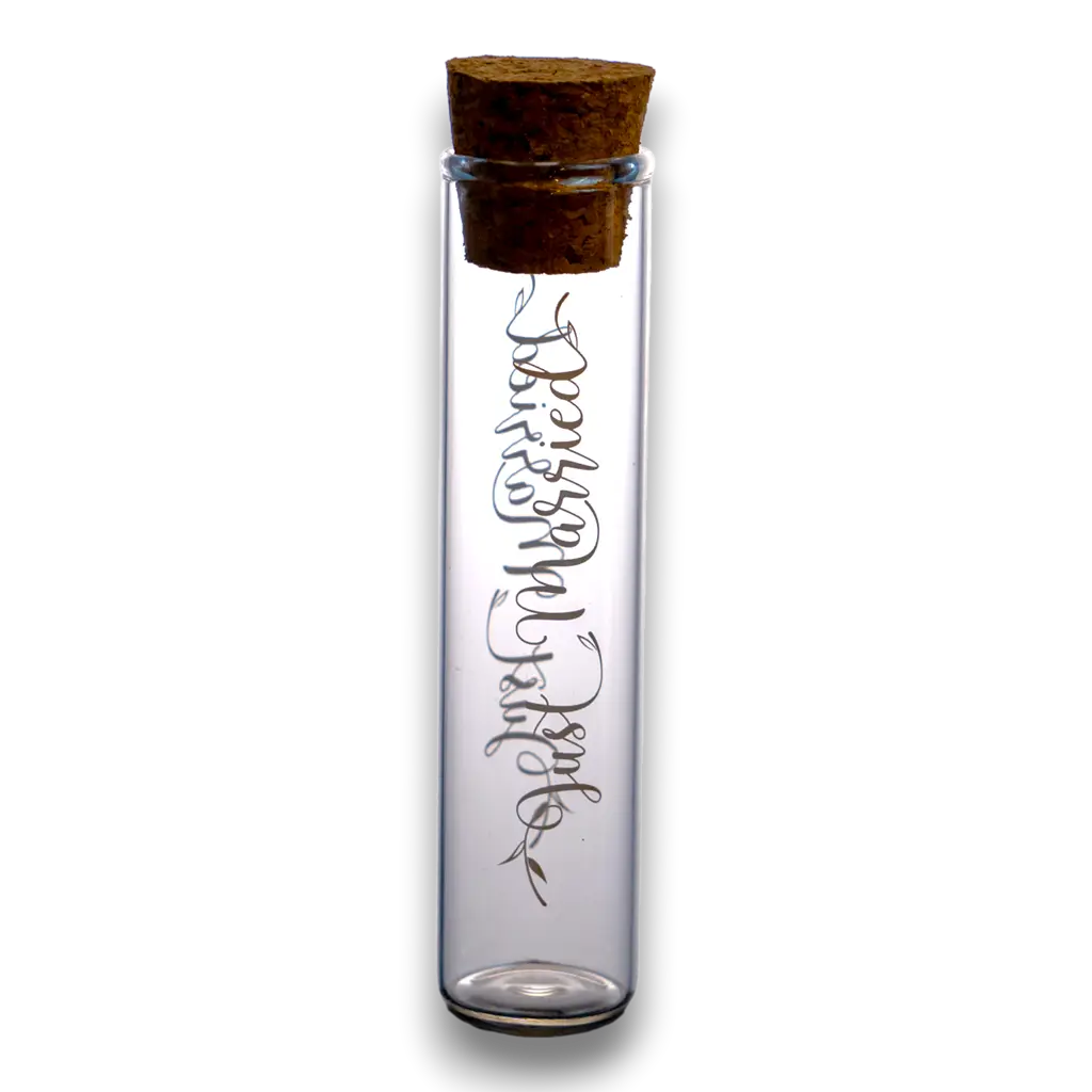 Glasfläschchen "just married" - ø 2,2 x 10 cm (48 Stück)