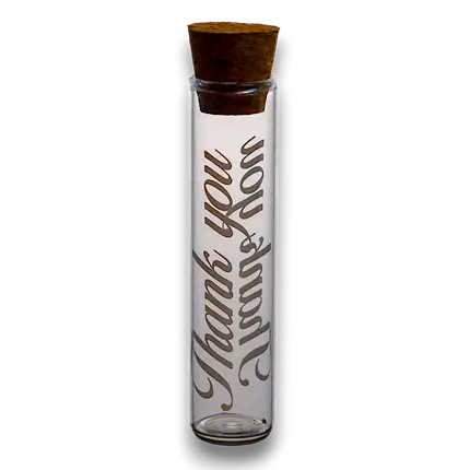 Glasfläschchen Thank You - ø 2.2x10cm (48 Stück)