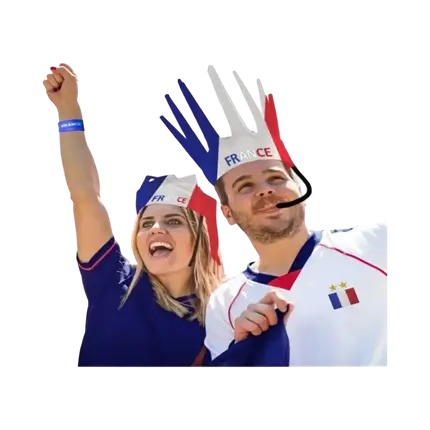 KRONE MIT PFEIFE - FRANKREICH - BLAU WEISS ROT