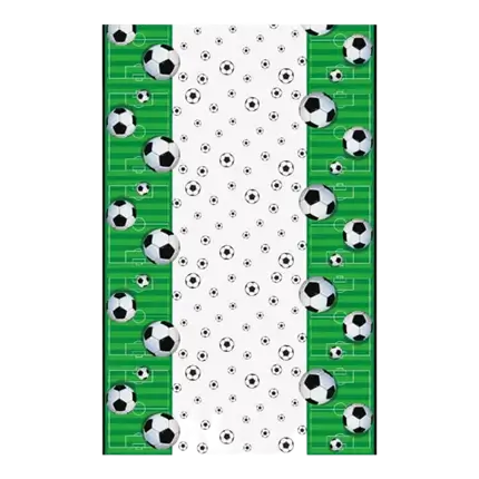 WEIßE UND GRÜNE FUSSBALLTISCHDECKE - 137X213CM
