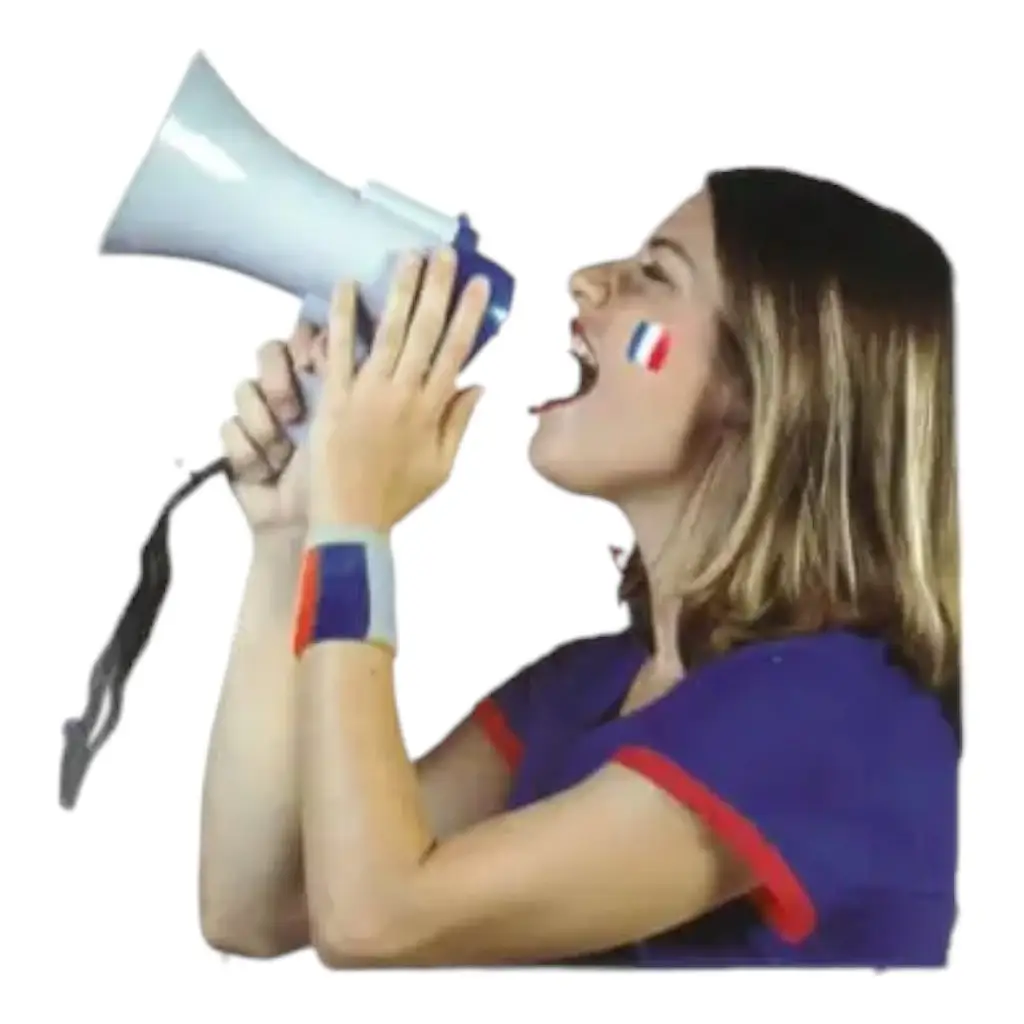 MEGAPHONE - ALLEZ LES BLEUS - UNTERSTÜTZER FRANKREICH