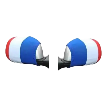 2 AUTOSPIEGELKAPPEN - FRANKREICH BLAU WEISS ROT