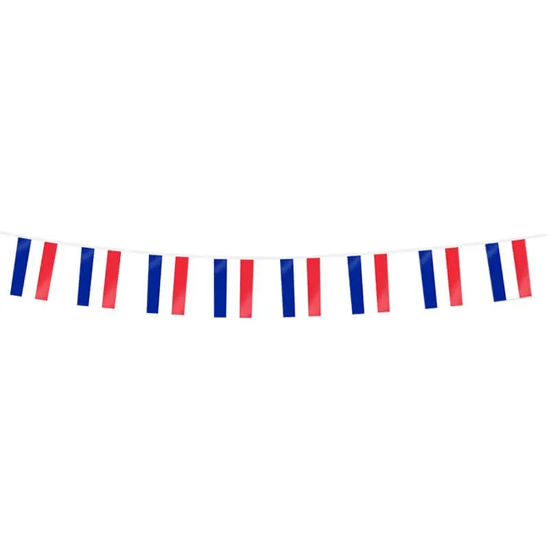 Girlande mit französischer Flagge - 20 Flaggen - 10 Meter - 20x30cm