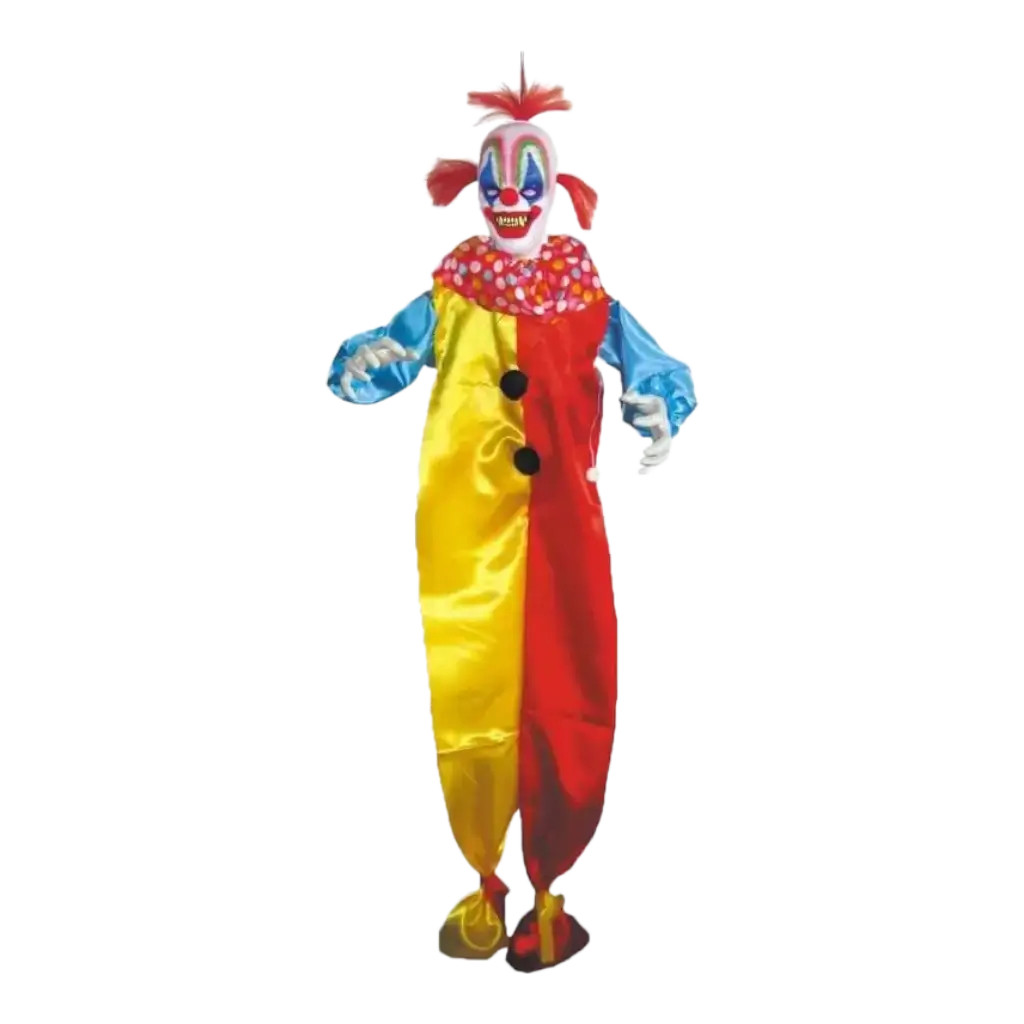 ANIMIERTER HORROR-CLOWN-ANHÄNGER IN MENSCHLICHER GRÖSSE - 153 CM