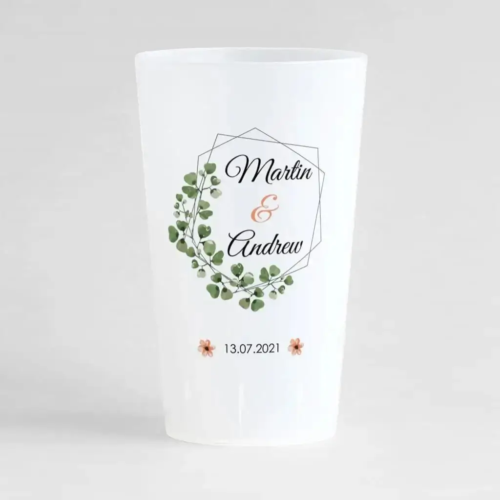 Becher Ecocup 50?ml nutzbar (60?ml randvoll) Wiederverwendbar – Typ Pint, Mojito, Smoothie