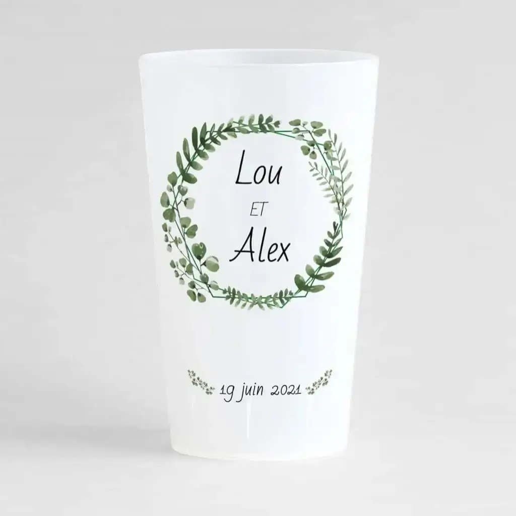 Becher Ecocup 50?ml nutzbar (60?ml randvoll) Wiederverwendbar – Typ Pint, Mojito, Smoothie