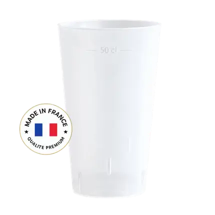 Becher Ecocup 50?ml nutzbar (60?ml randvoll) Wiederverwendbar – Typ Pint, Mojito, Smoothie