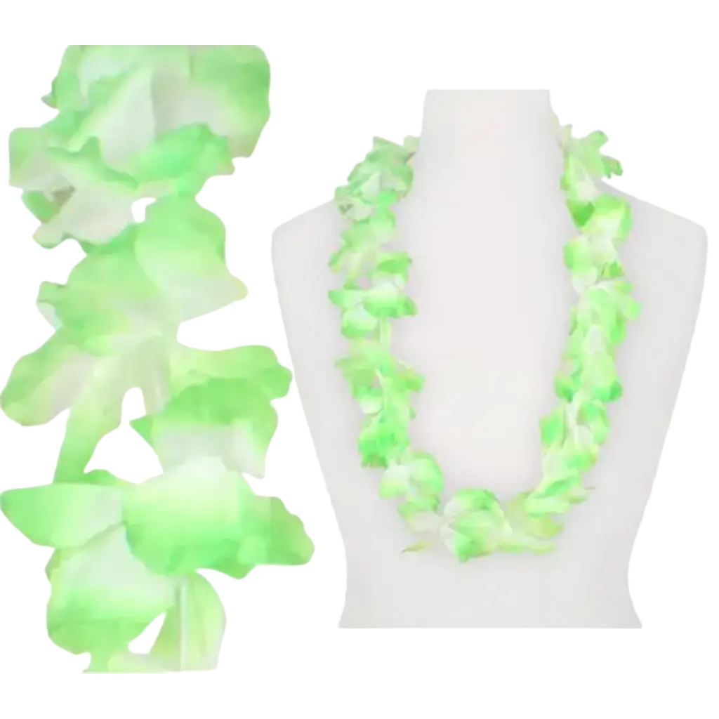 Hawaii-Halskette grün und weiß