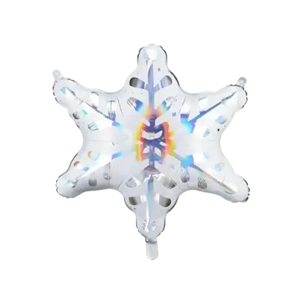 Holografischer Schneeflockenballon - Aluminium -64x66cm