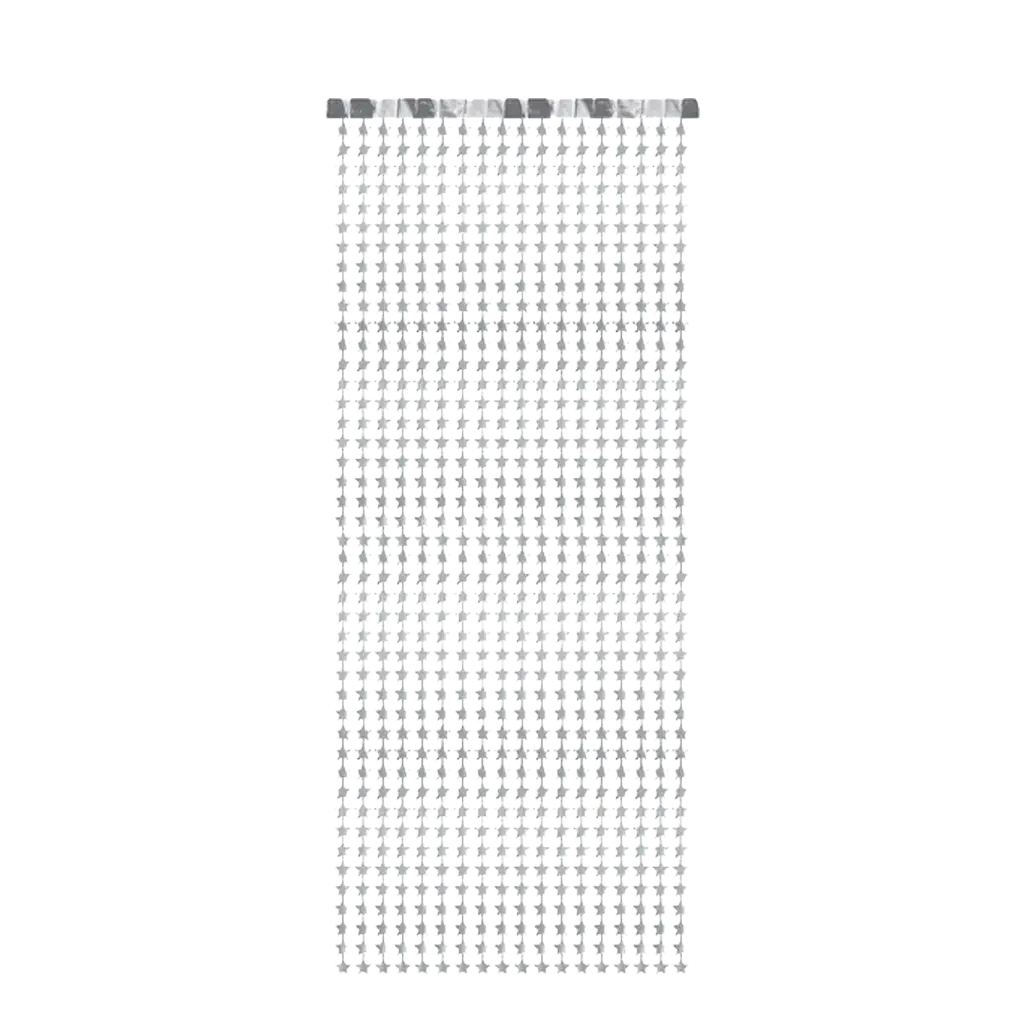 Cortina estrella plateada - 100x245cm