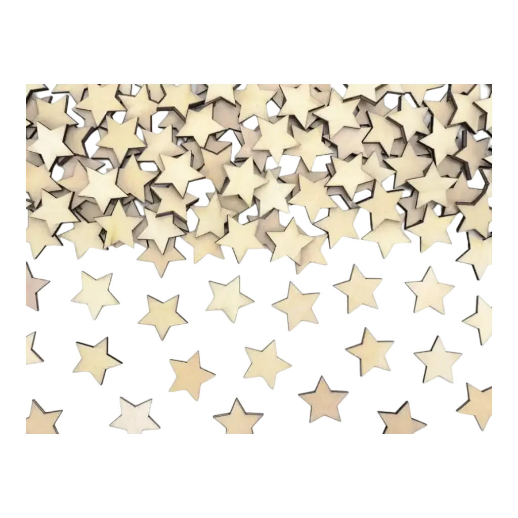 Sternkonfetti aus Holz - 2x2cm