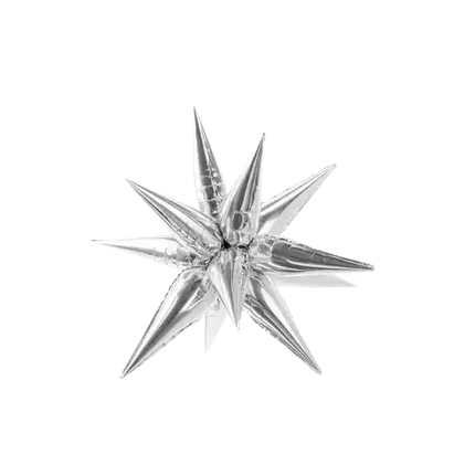 3D Sternenballon - Mylar - Silber 70cm