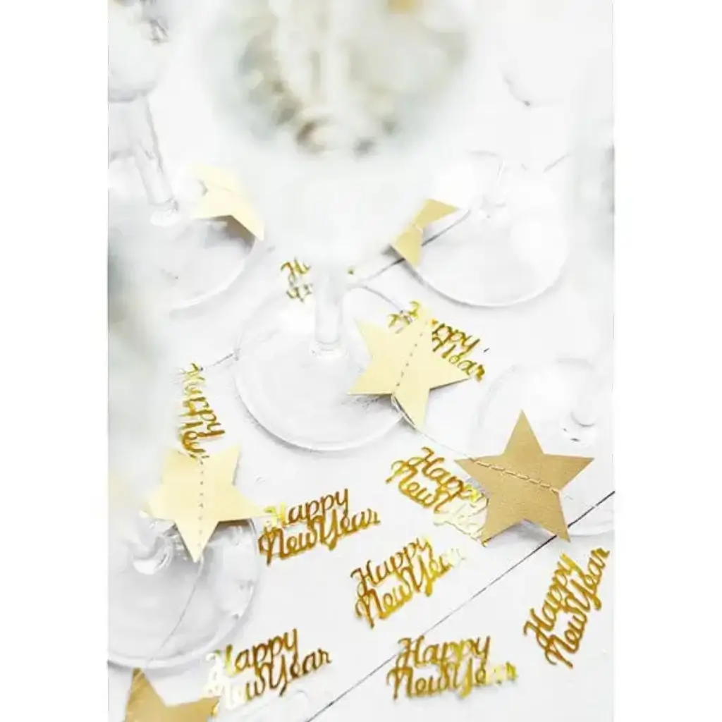 HAPPY NEW YEAR Konfetti - Gold - 4x2cm (3g)