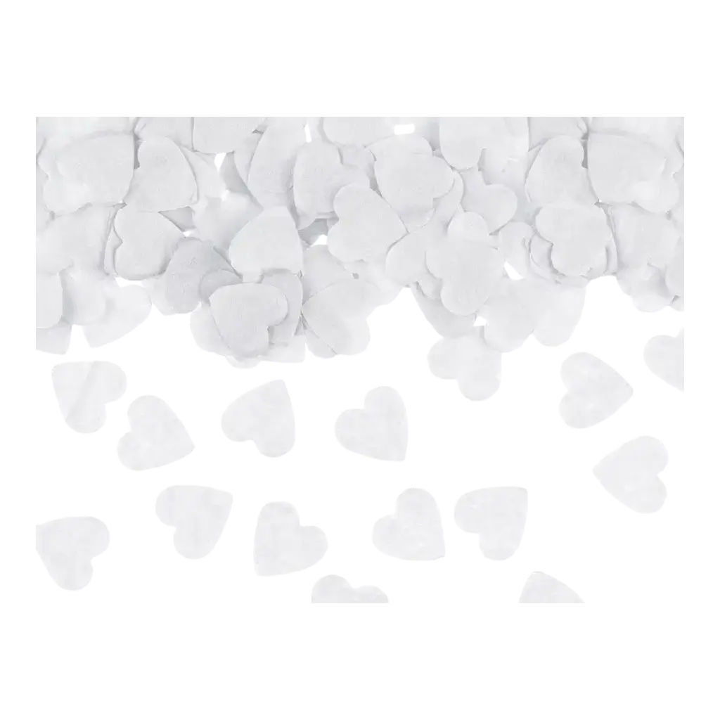 Tischkonfetti - Weißes Herz - 1,6x1,6cm (15gr)