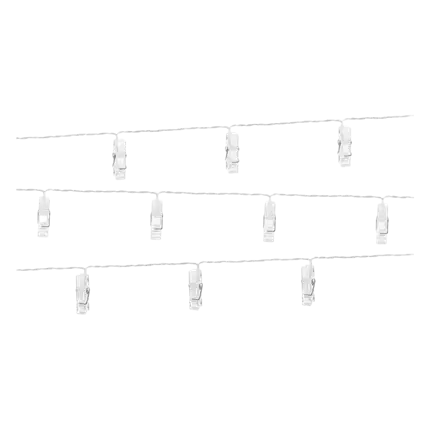 LED-Girlande - Dekorative Clips - Transparent - 1,4 m