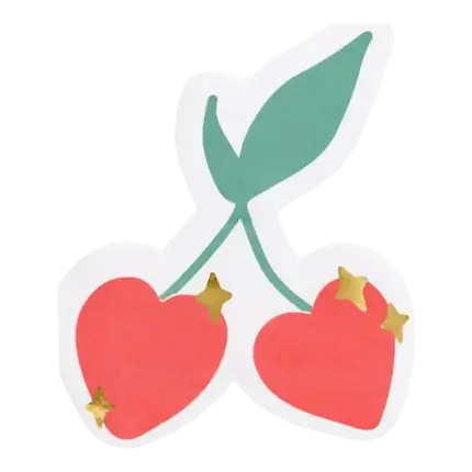 Papierservietten - Kirsche - 20er Pack - 13,5x16cm