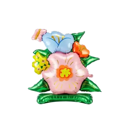 Ballonstrauß Blumen - Mylar - 81.5x87cm