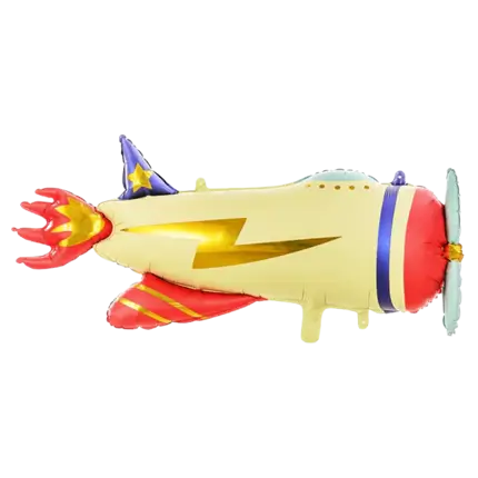 Mylar-Ballon mit Frosteffekt – Flugzeug – 91 x 39 cm