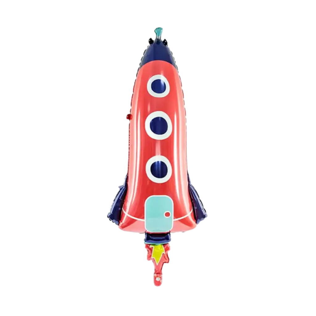 Mylar-Ballon mit Glanzeffekt - Rocket Rocket - 44x115cm