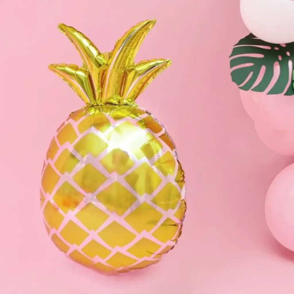 Metallic Folienballon - Goldene Ananas - 38x63cm