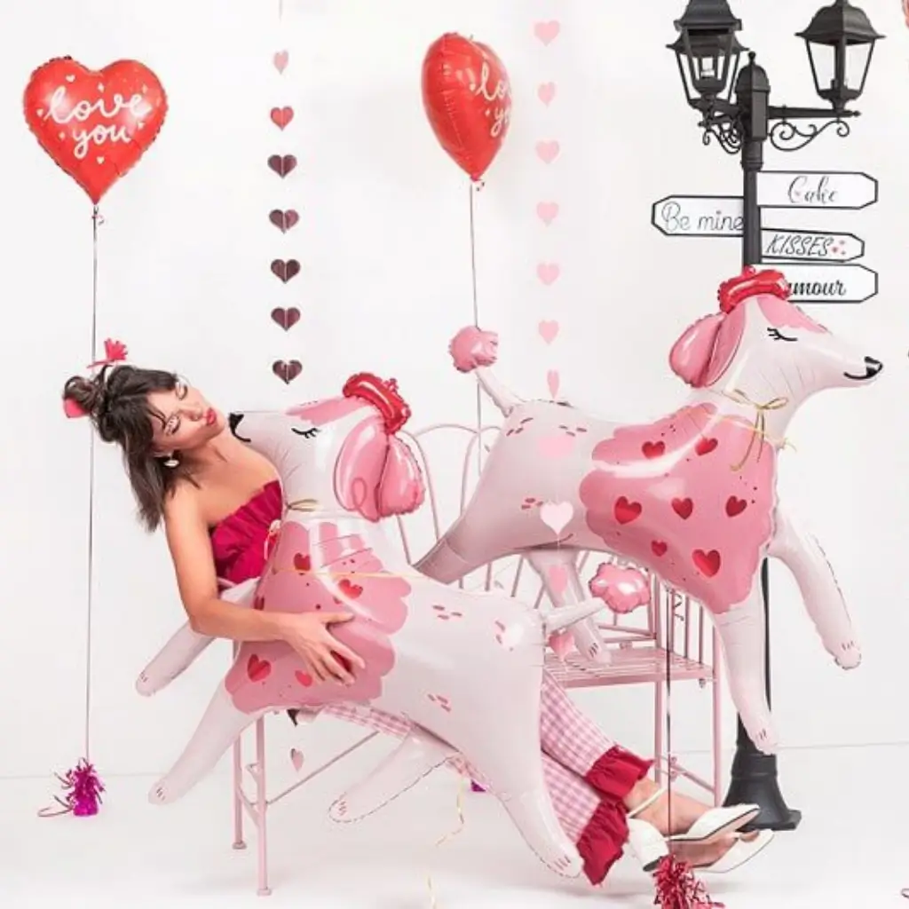 Folienballon - Rotes Herz "LOVE YOU" - 45cm