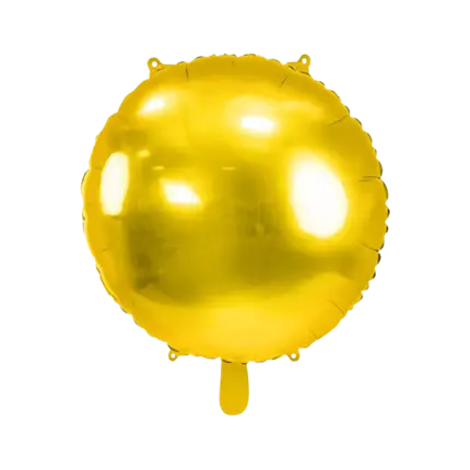 Runder Spiegel-Metallballon - Gold - 80cm