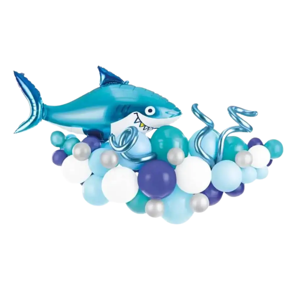 Riesiger Hai-Ballonstrauß - ZU BAUEN - 150x95cm