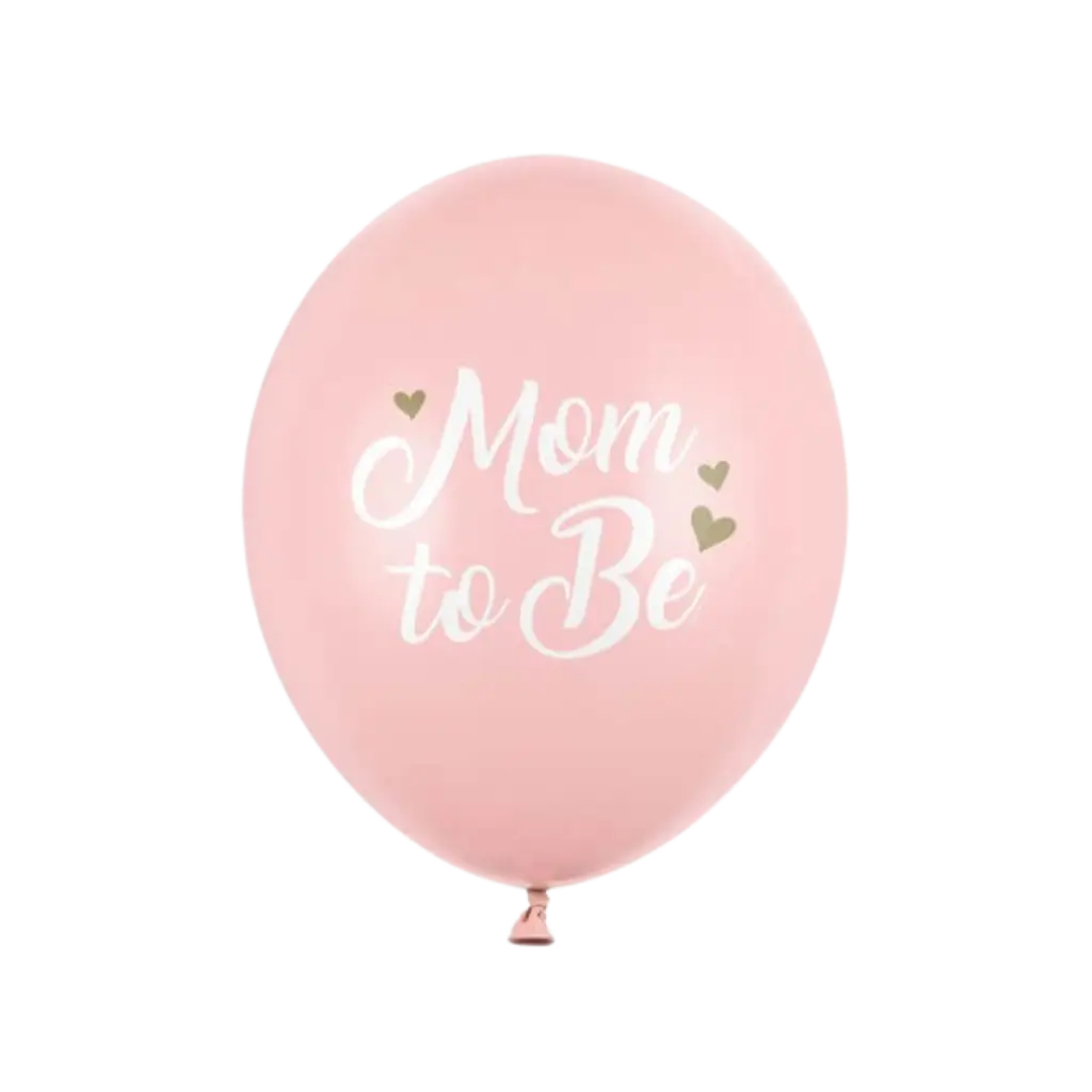 Set mit 6 pinkfarbenen Luftballons "Mum To Be" - 30 cm