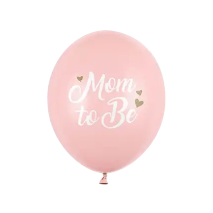 Set mit 6 pinkfarbenen Luftballons Mum To Be - 30 cm