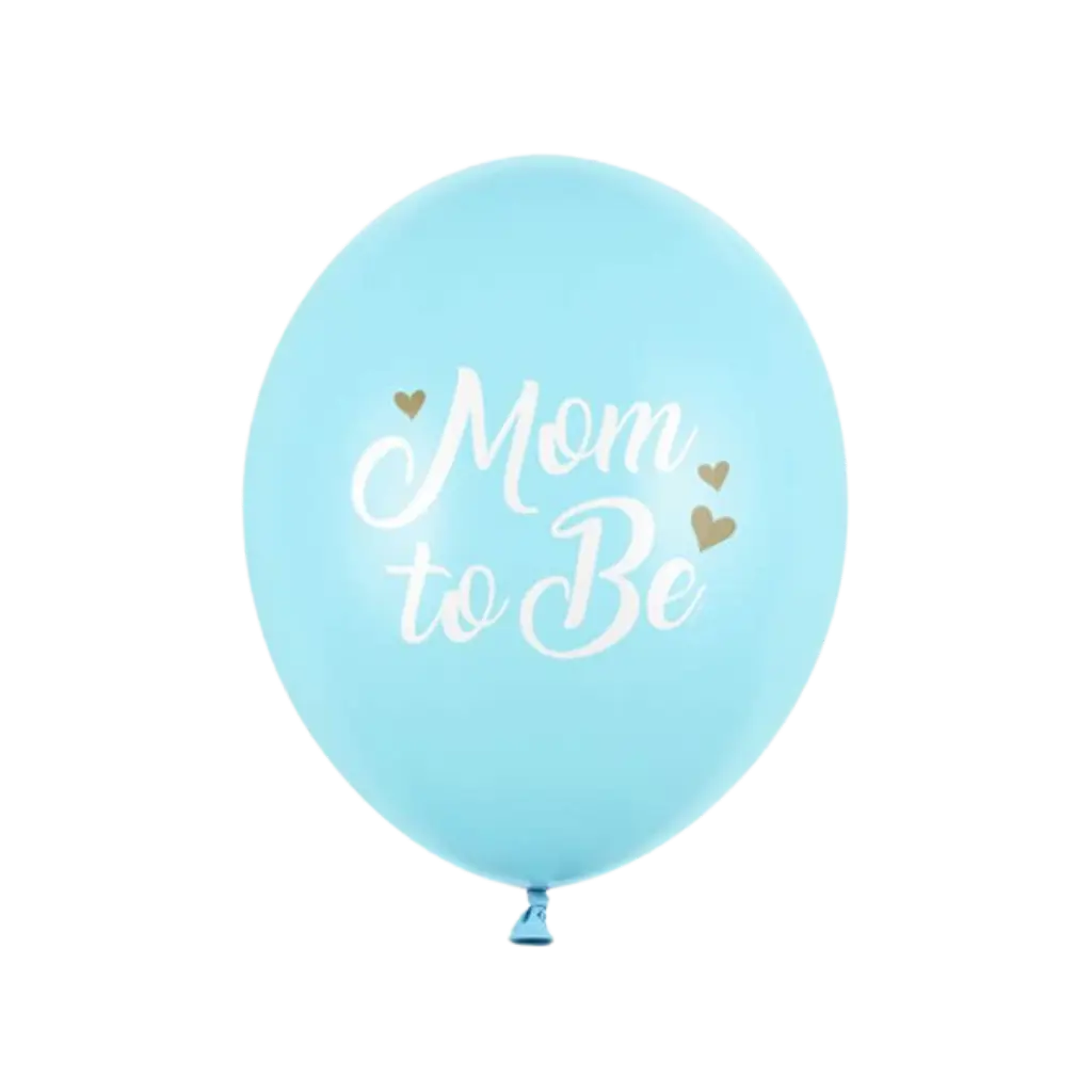 Set mit 6 blauen Luftballons "Mum To Be" - 30 cm
