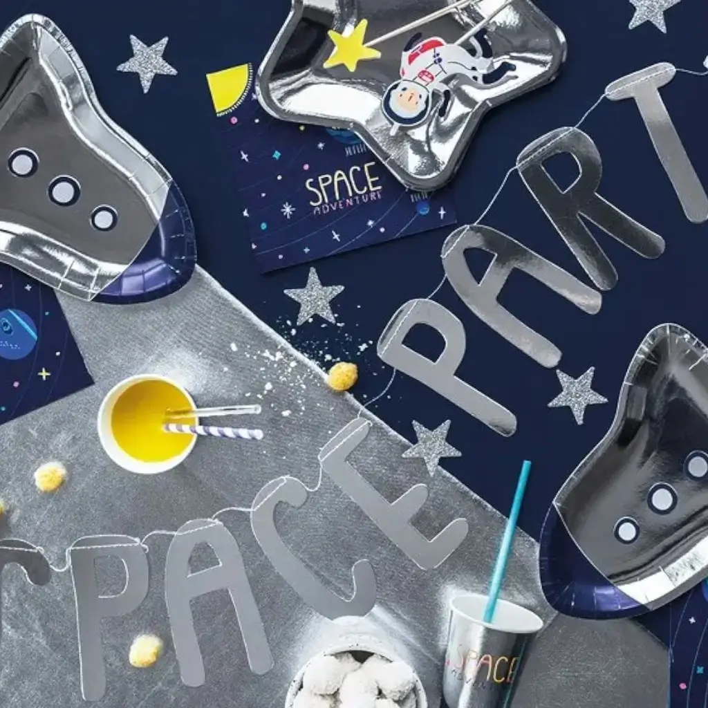 Set mit 20 Servietten - Space Party - 33x33cm