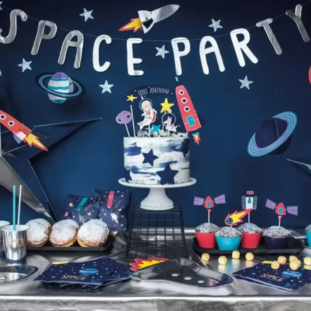 Set mit 20 Servietten - Space Party - 33x33cm