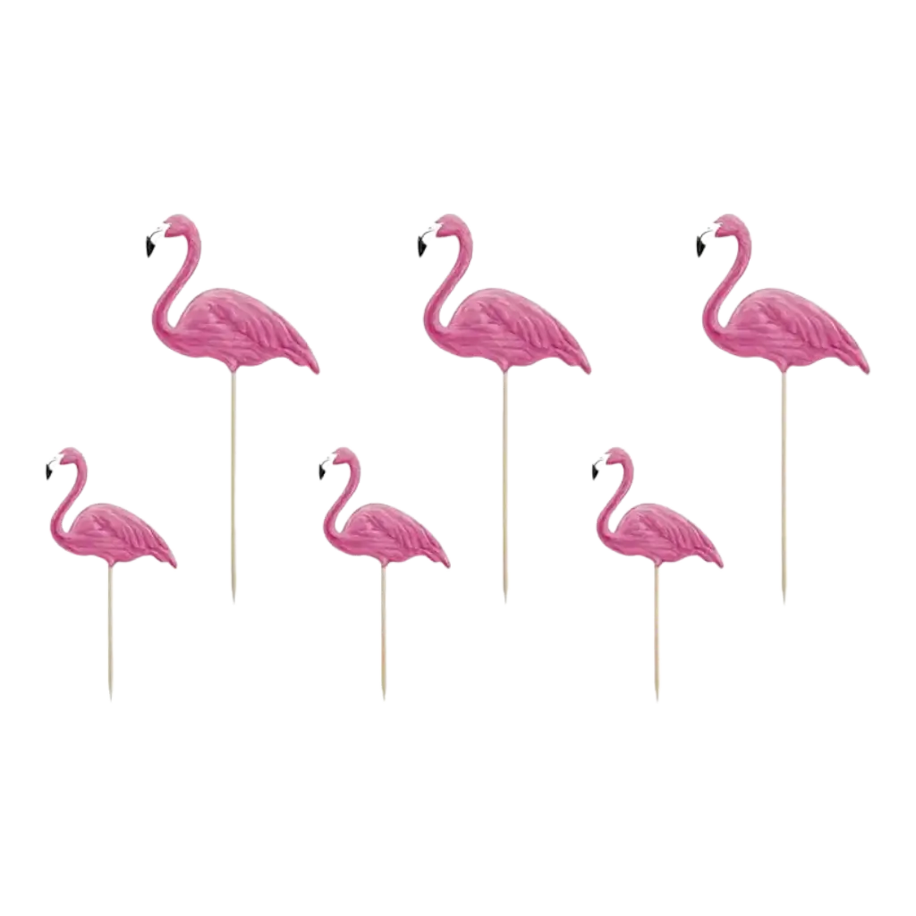 Kuchendekoration "Rosa Flamingos".