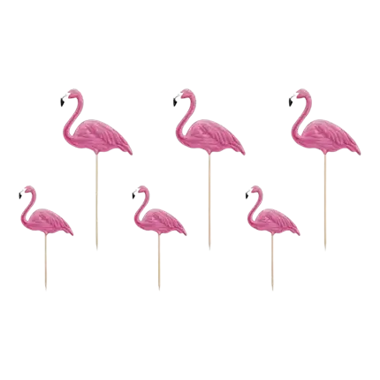 Kuchendekoration Rosa Flamingos.