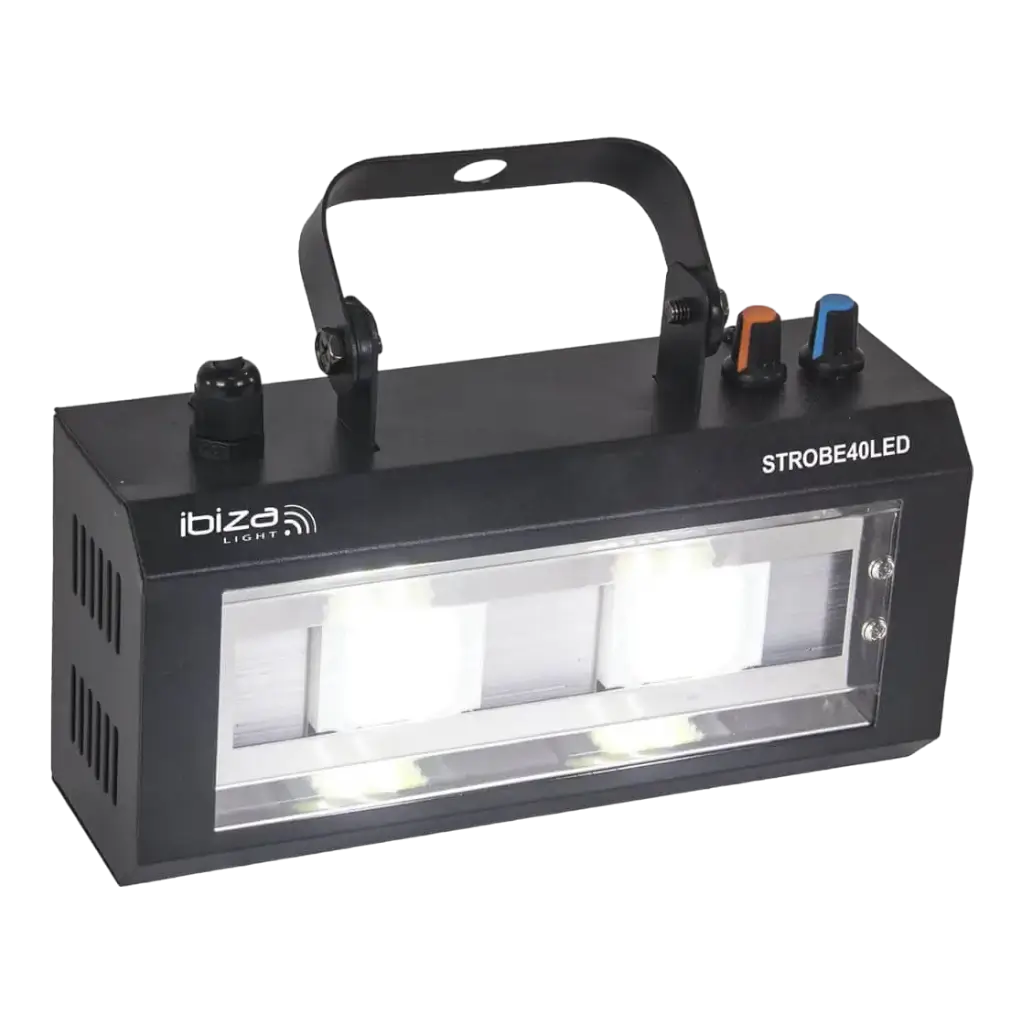 LED-Stroboskop Ibiza Weißlicht 2x20W