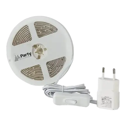 Flexibles Leuchtband mit weißen LEDs 3m PARTY-STRIP300WH